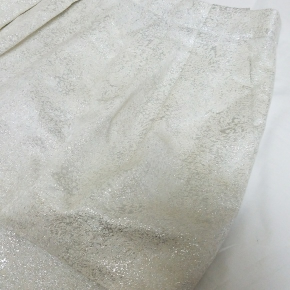 Zara XS formal silver shimmery metallic skirt - Picture 2 of 8